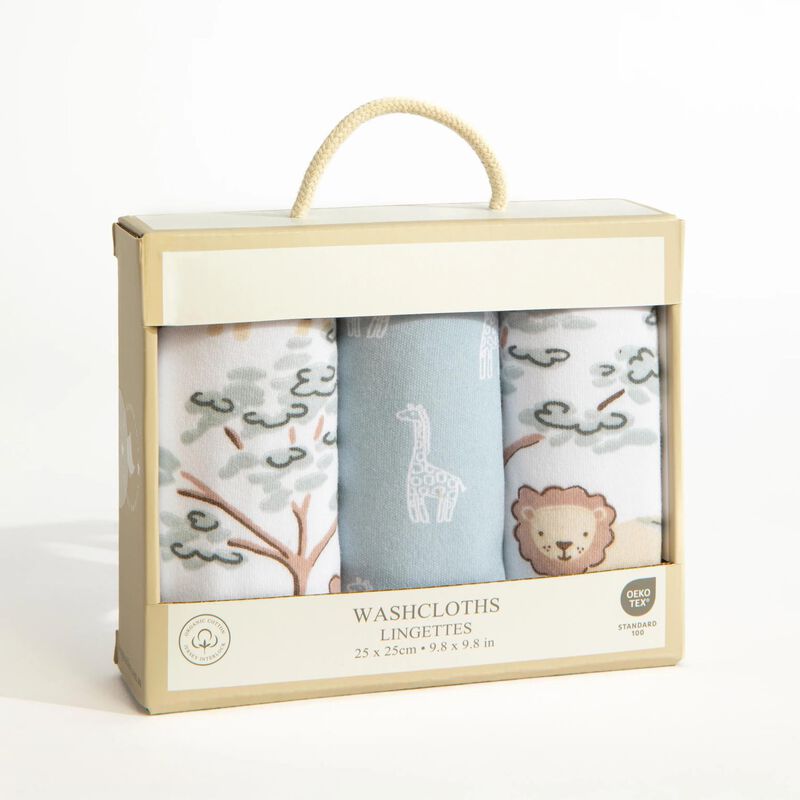 Living Textiles 3-Pack Wash Cloths image number 1